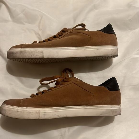 Mango Lace-Up Leather Suede Sneakers Sand size 10.5 - Picture 4 of 8